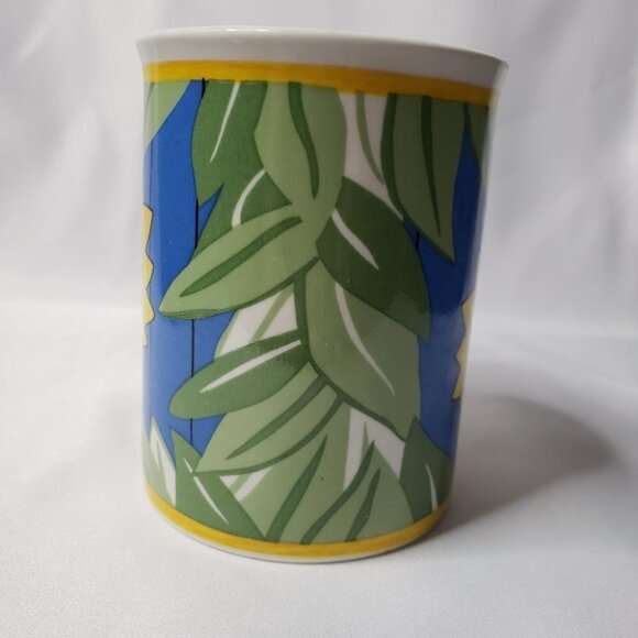Lion in Jungle Mug Kids Ceramic Yellow Green Blue Fun Playful - Picture 5 of 9